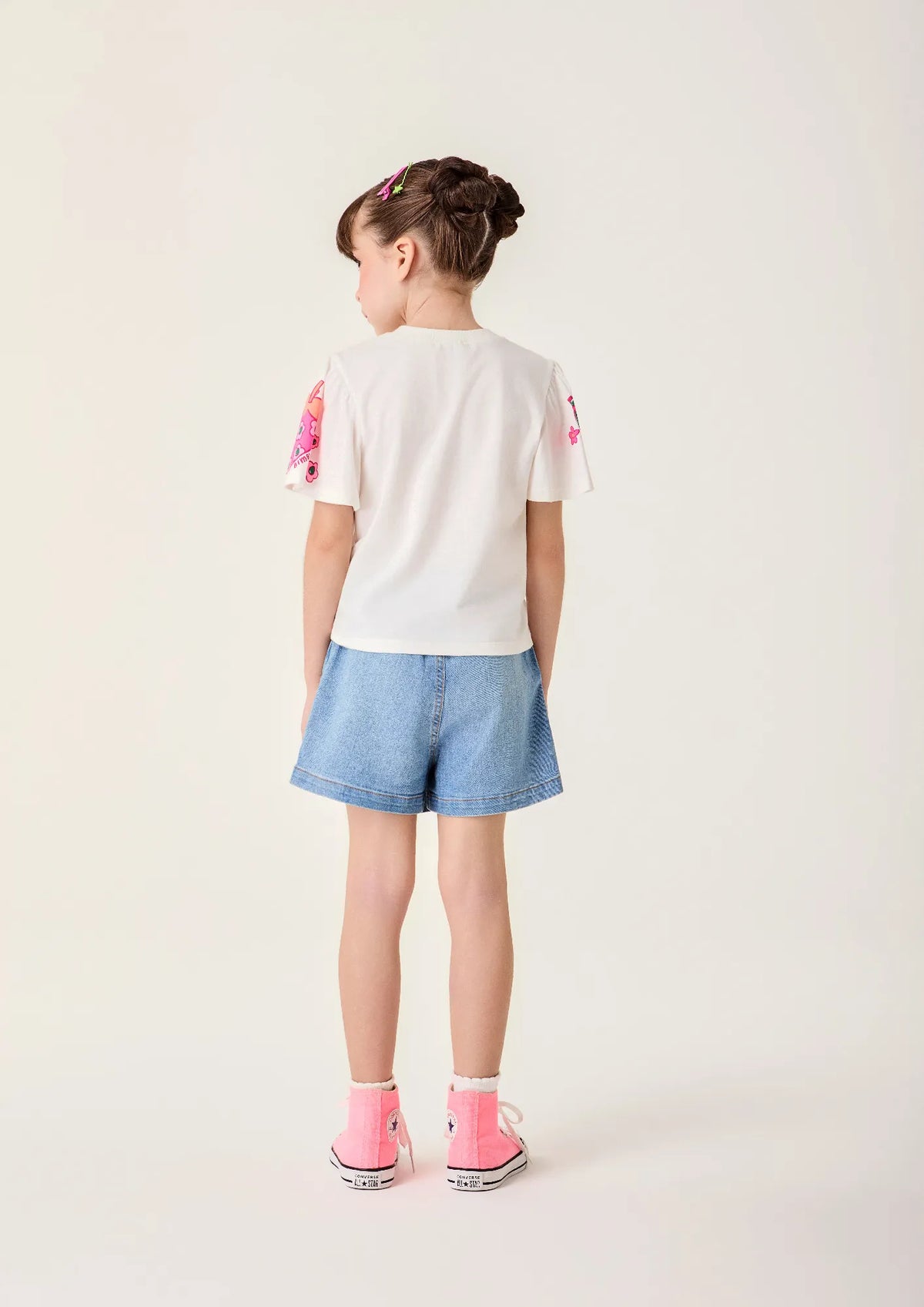 Blusa Infantil Menina Bimbi Branca Moranguinho