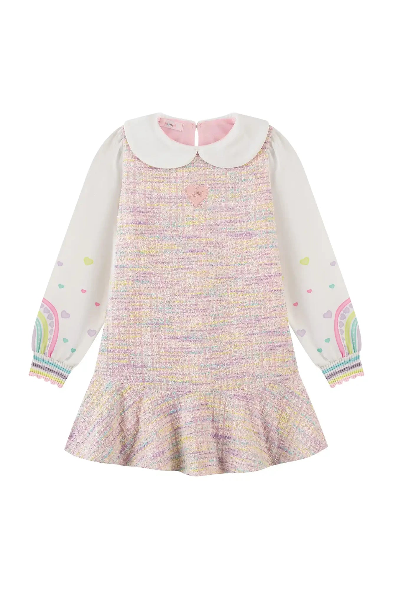 Vestido Infantil Kukiê Inverno Colorido Tweed