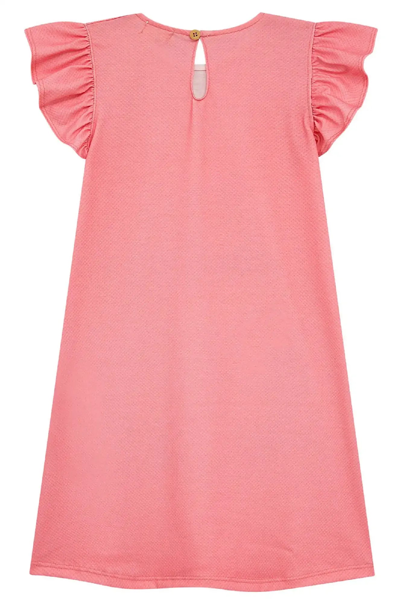 Vestido Infantil Kukiê Verão Rosa Jardin dos Animais