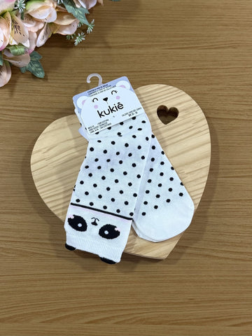 Meia Infantil 3/4 Kukie Inverno Panda