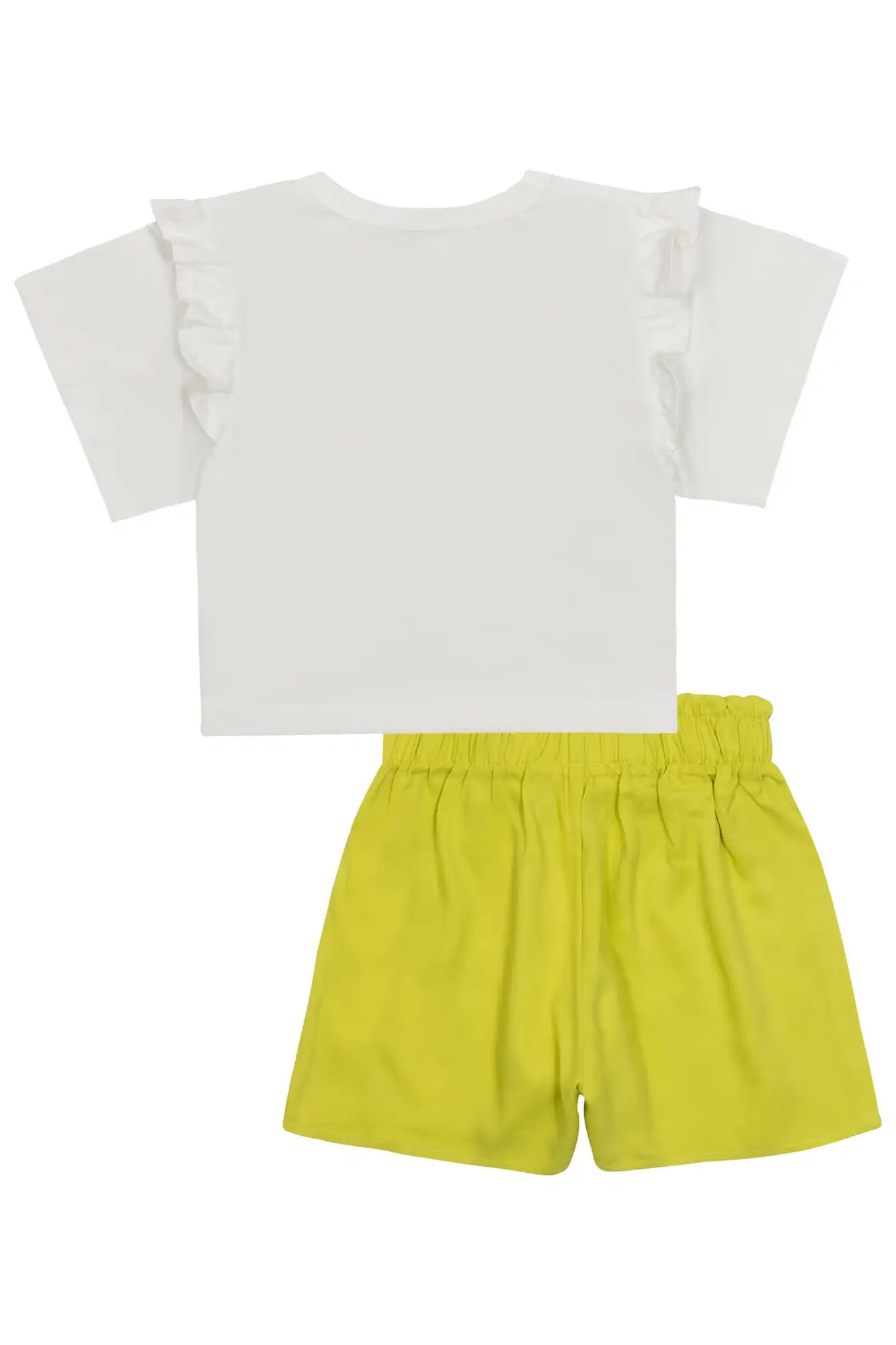 Conjunto Infantil Kukiê com Shorts Verde e Blusa Manga Curta Praia