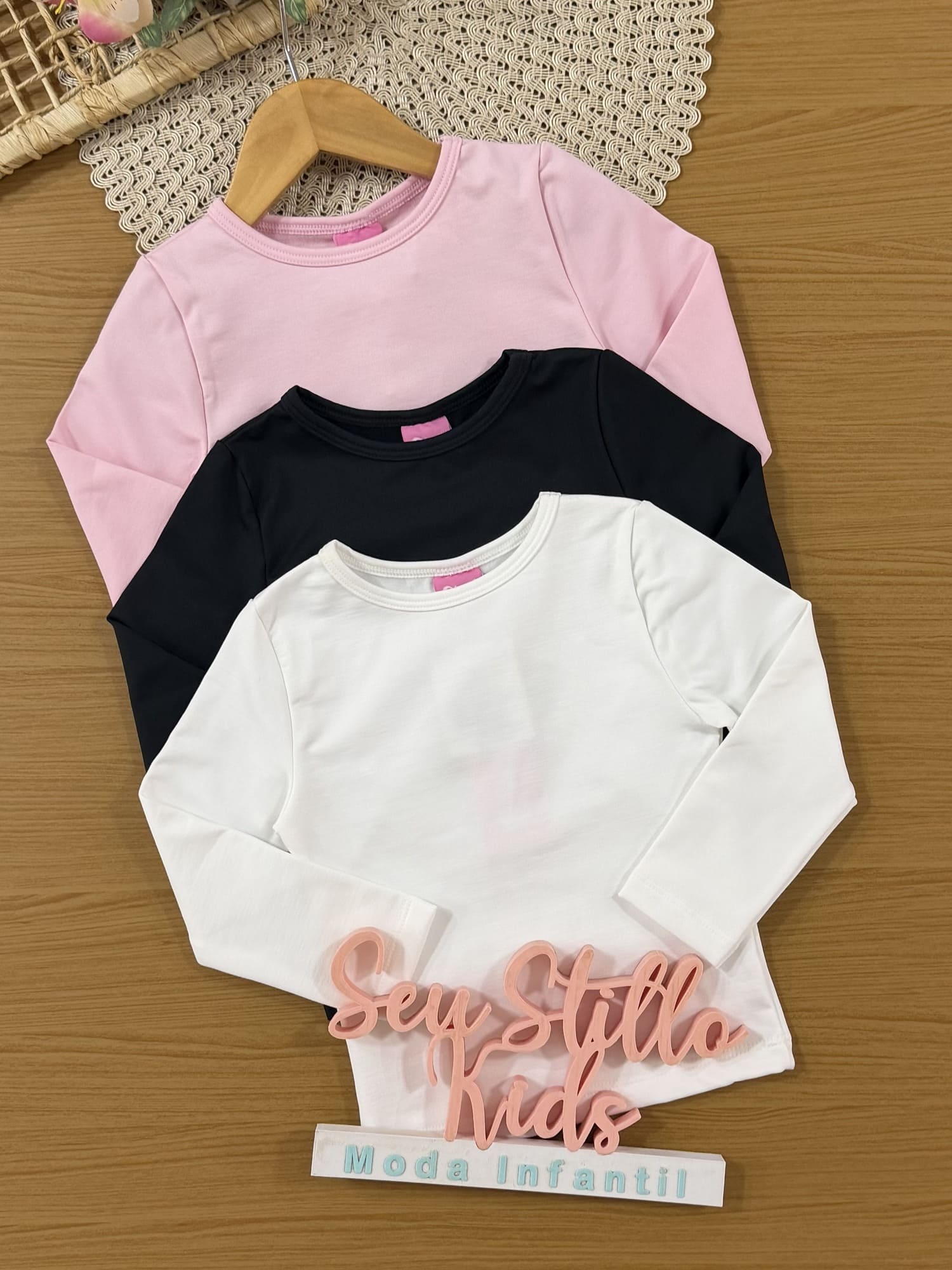Blusa Infantil Cinti Inverno Manga Longa Térmica Grossa Preta