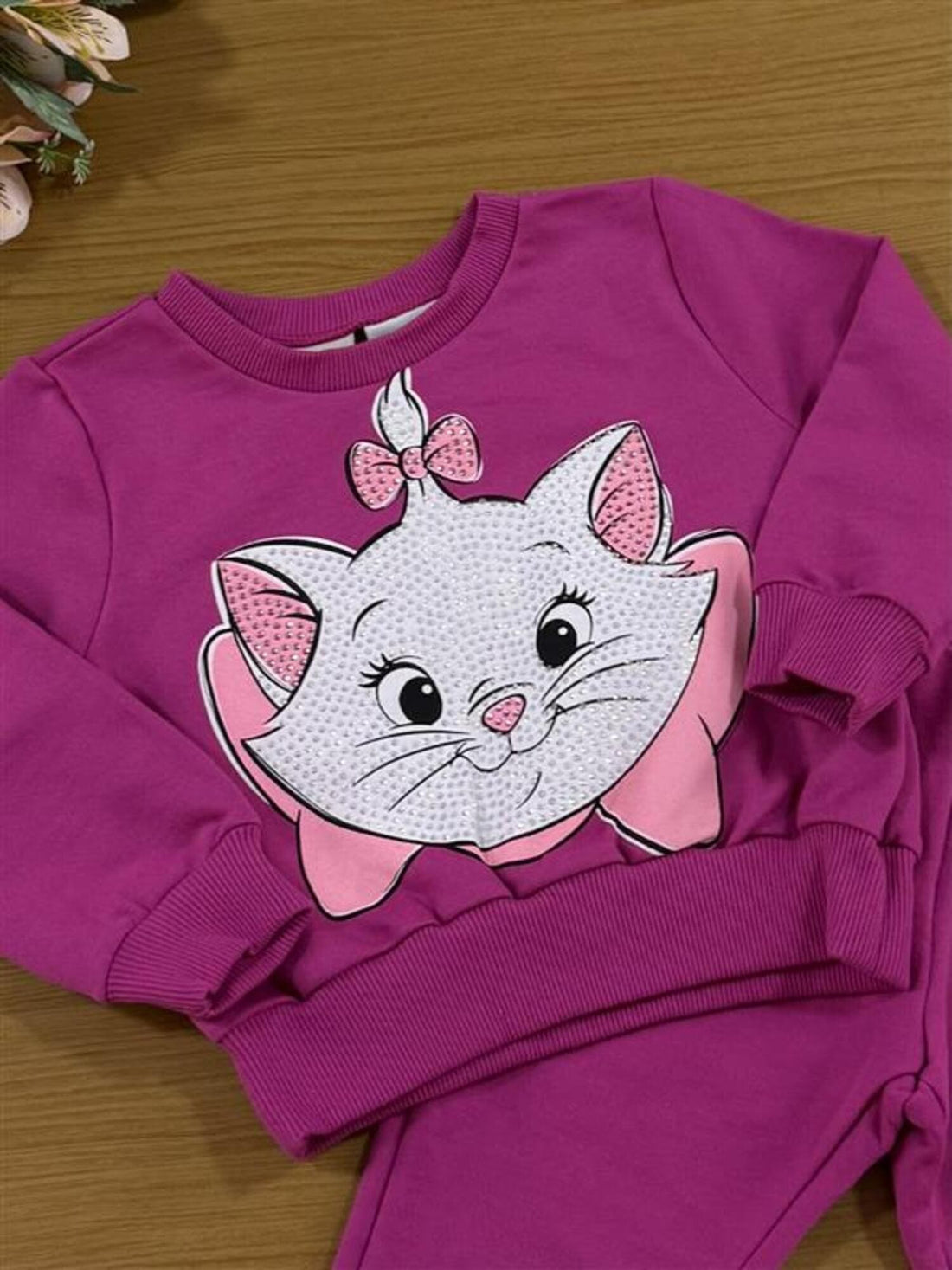 Conjunto Infantil Momi Inverno com Calça e Casaco Rosa Pink Marie Disney
