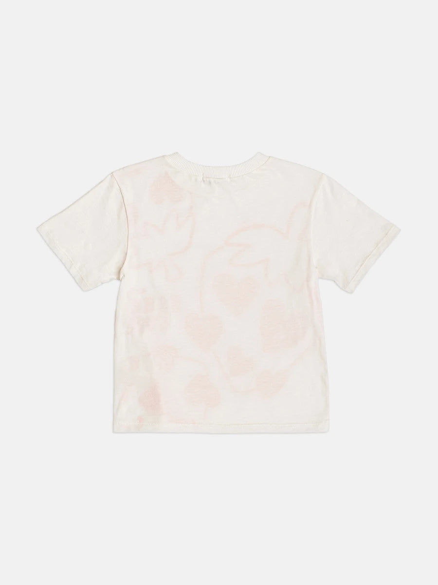 Blusa Infantil Menina Bimbi Branca Moranguinho Coração
