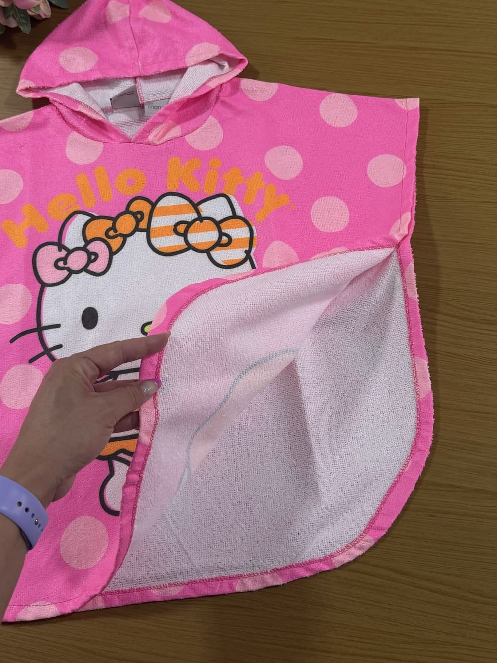Roupão Infantil Momi Verão Rosa Hello Kitty