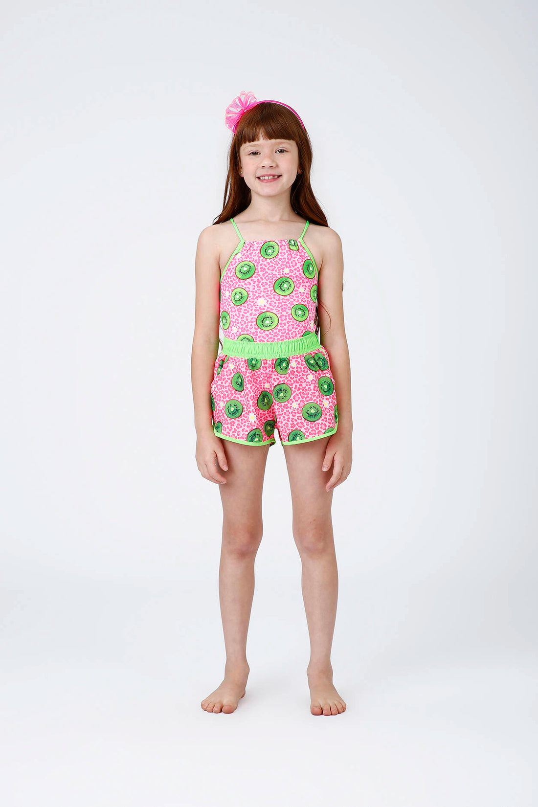Shorts Infantil Siri Kids Nylon Rosa Leticia Kiwi 43062