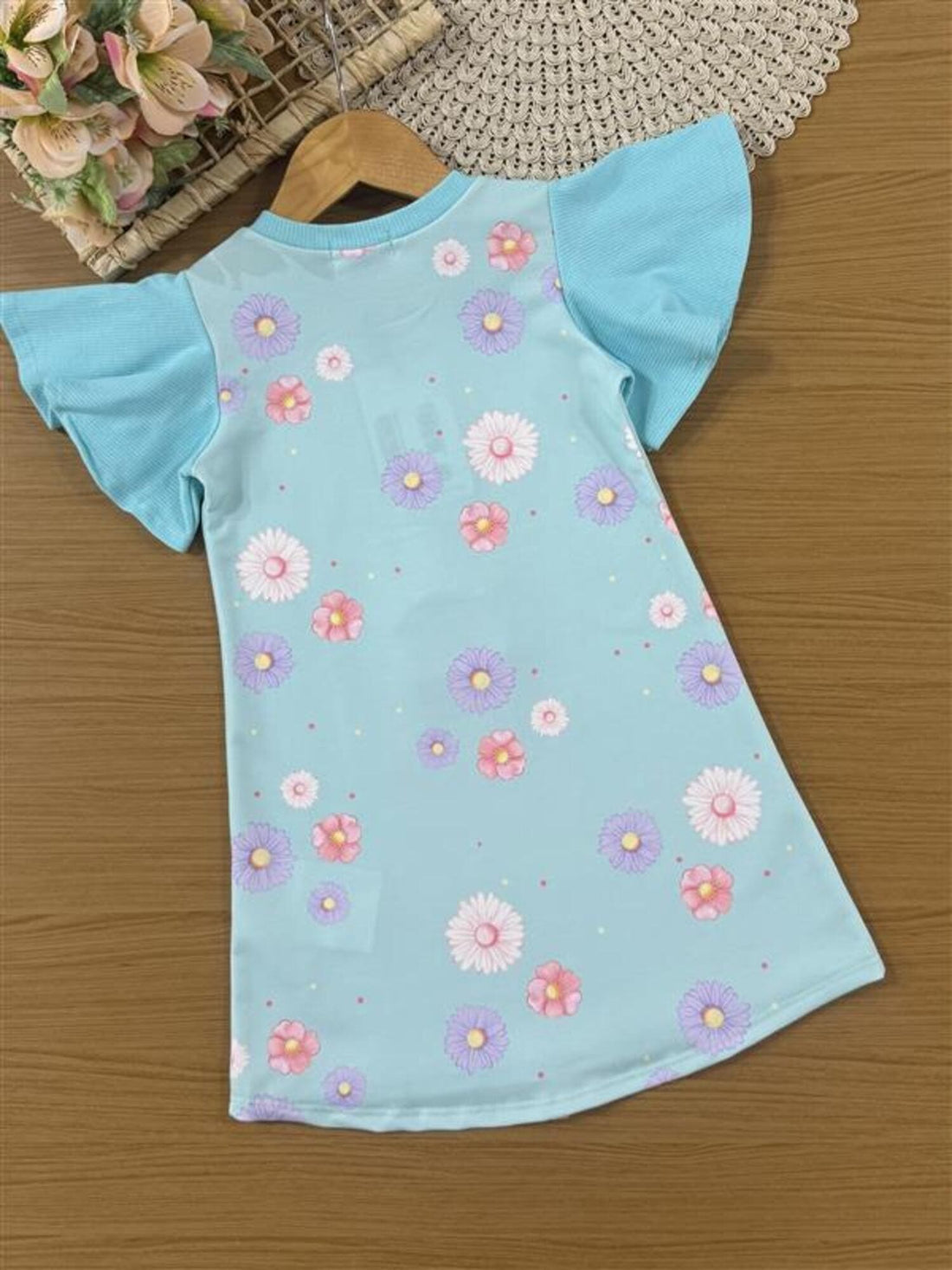 Vestido Infantil Kukiê Verão Azul Ursinha Fotógrafa