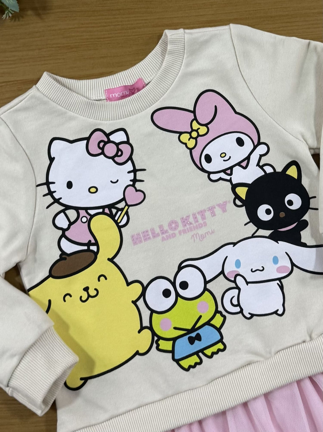 Vestido Infantil Momi Inverno Bege Hello Kitty Amigos