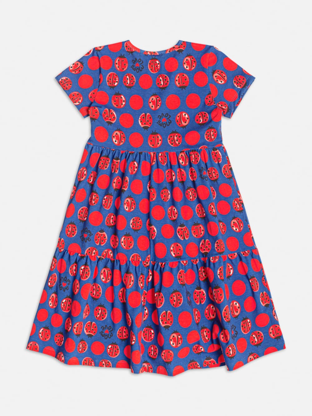 Vestido Infantil Momi Verão Azul Joaninhas