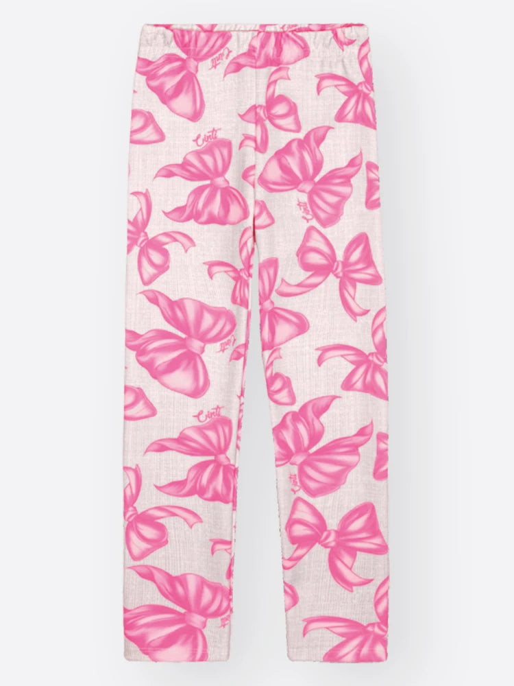 Conjunto Infantil Cinti Inverno com Calça Legging Off White e Blusa Manga Longa Lacinho Love
