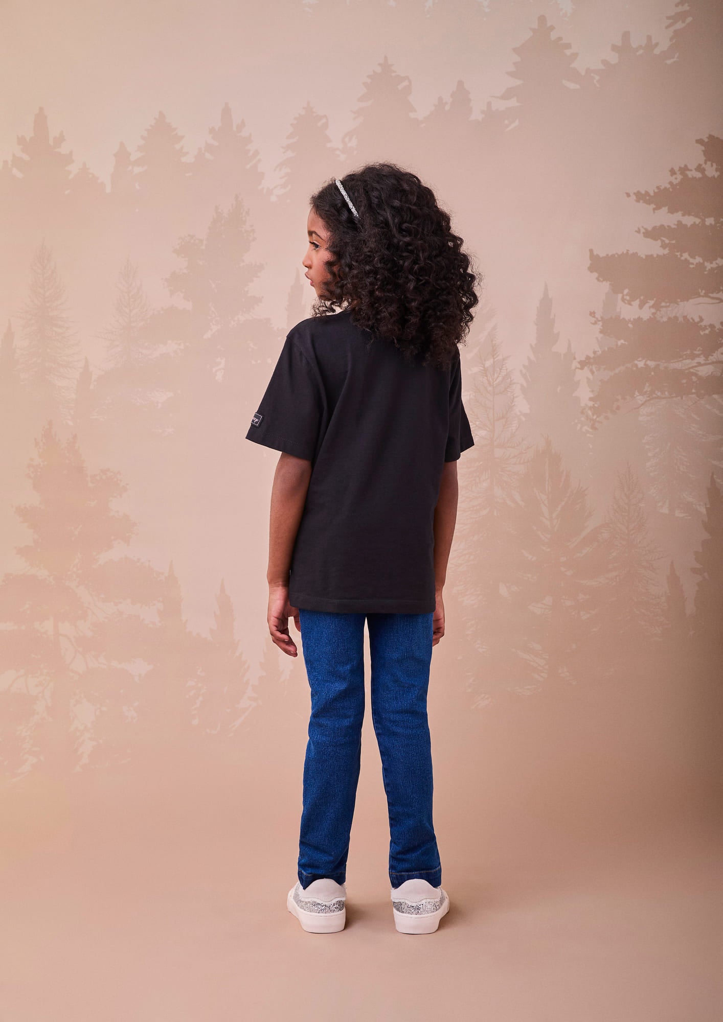 Blusa Infantil Momi Manga Curta Preta Marie Disney