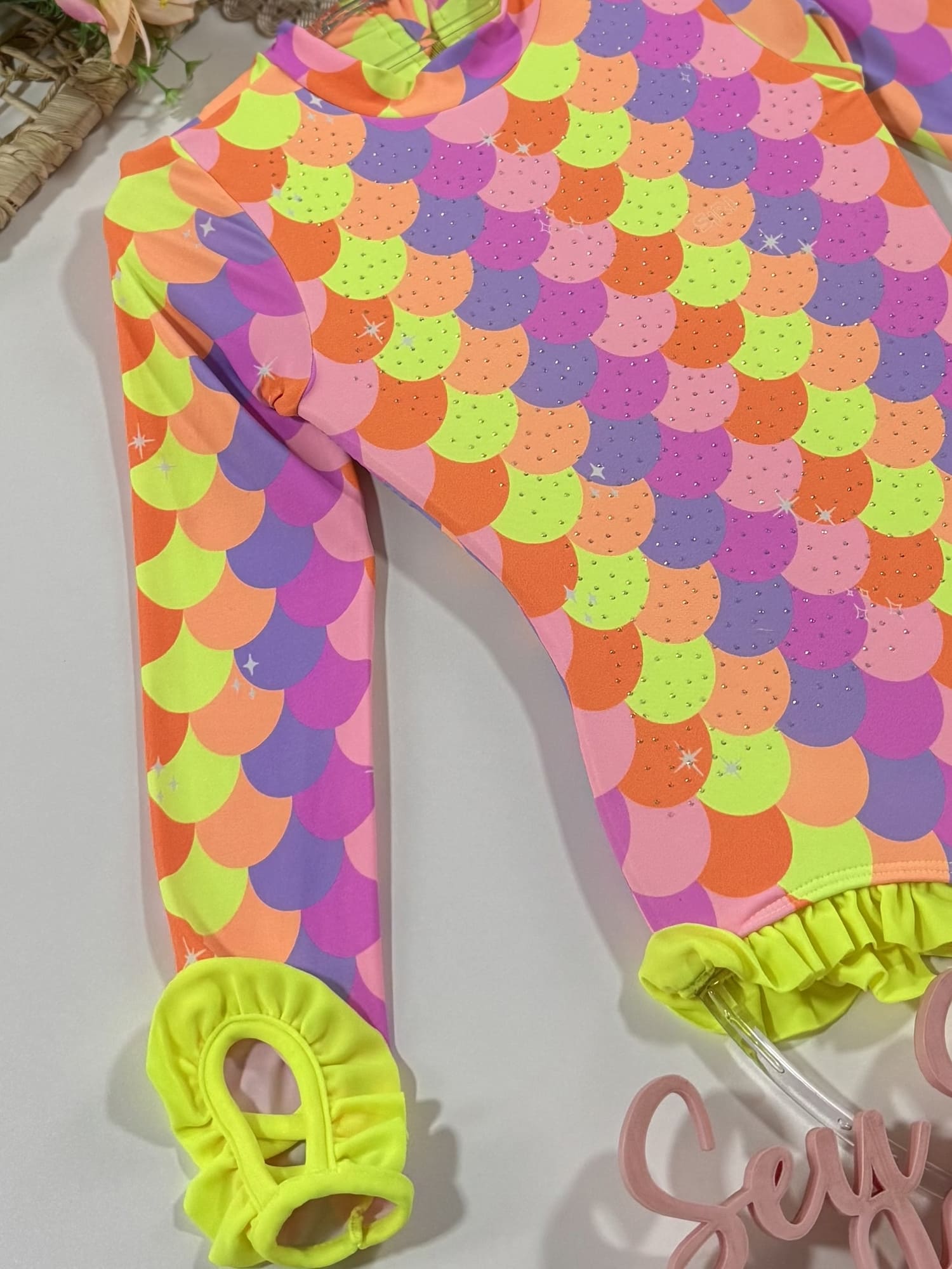 Maiô Infantil Siri Kids Manga Longa Aline Sereia Candy 40248
