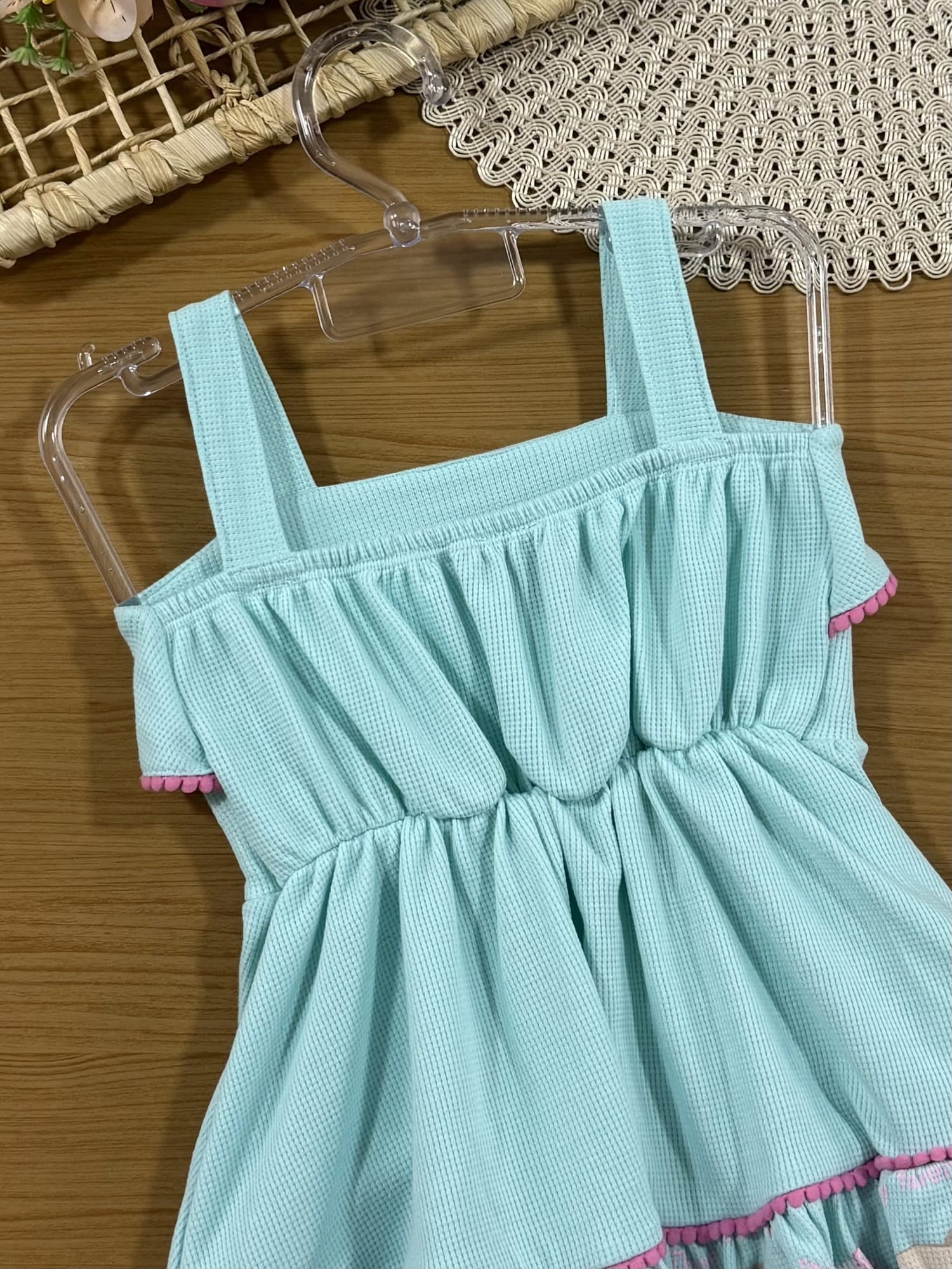 Vestido Infantil Cinti Verão Azul Donuts