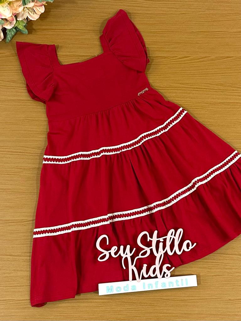 Vestido Infantil Momi Verão Vermelho