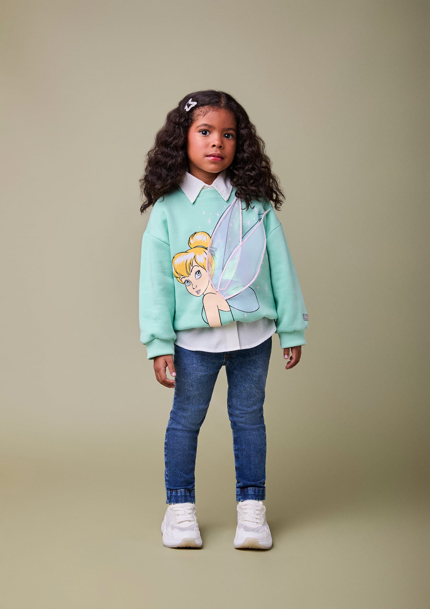 Casaco Infantil Animê Inverno Verde Sininho Disney