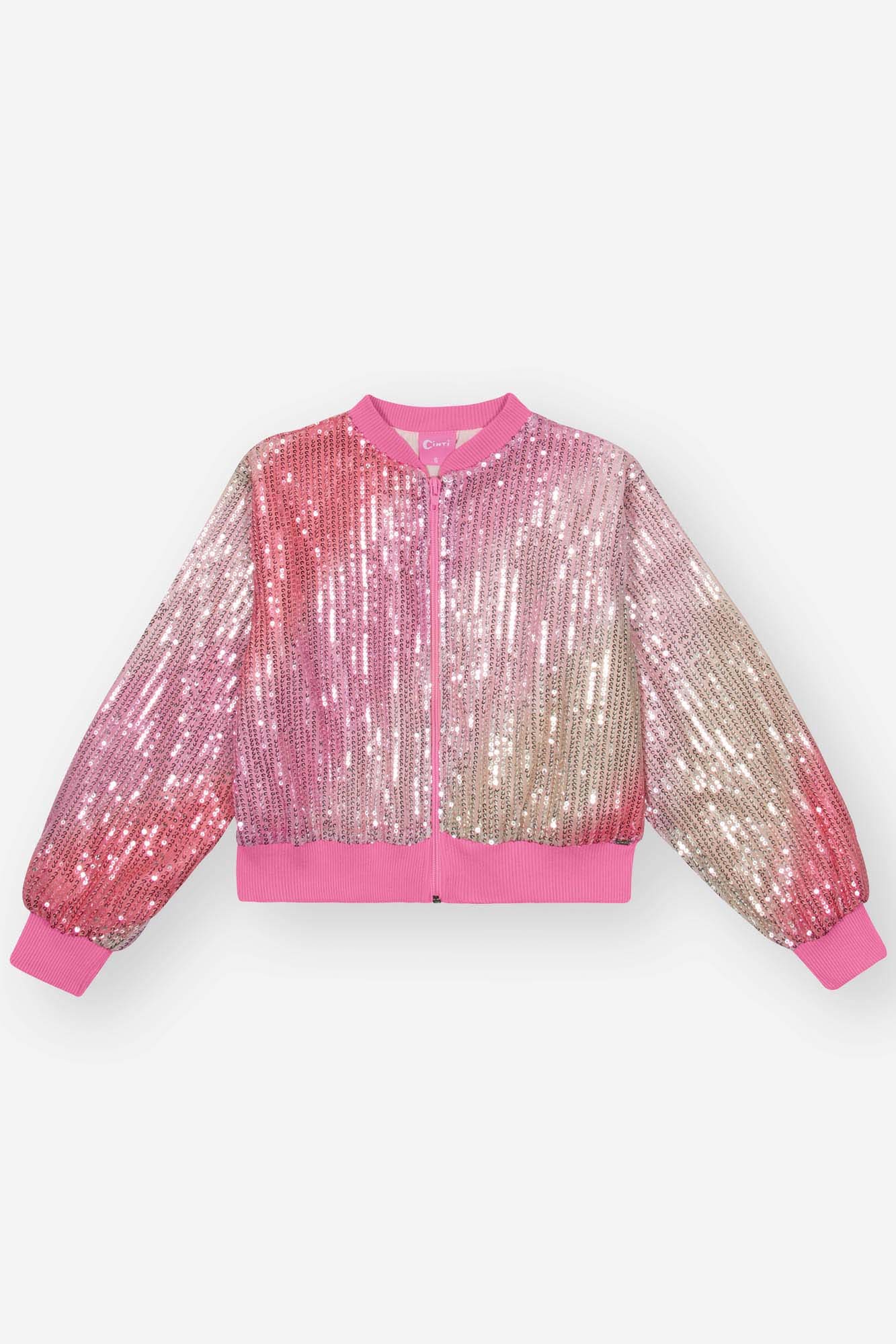Jaqueta Infantil Cinti Inverno Paetê Colorido