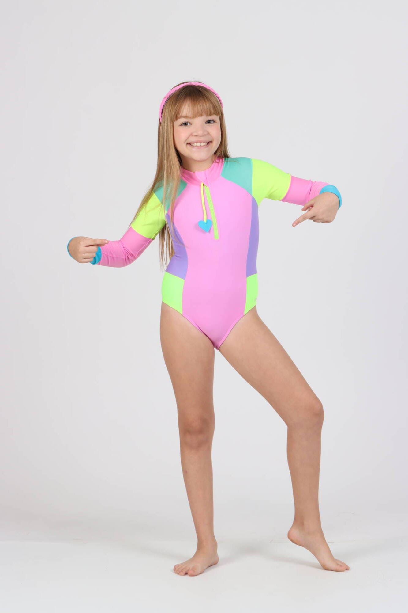 Maiô Infantil Siri Kids Manga Longa Sofia Bliss 40159