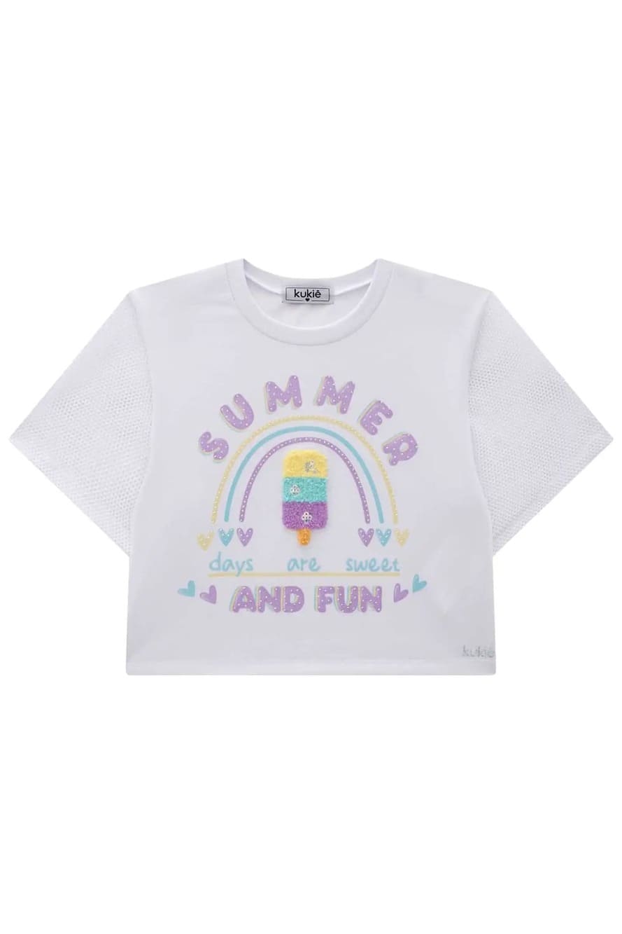 Blusa Infantil Kukie Verão Summer Arco-íris
