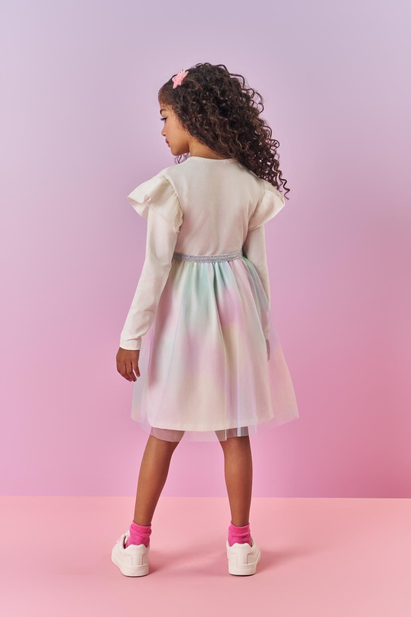 Vestido Infantil Cinti Inverno Lilás Com Tule Colors