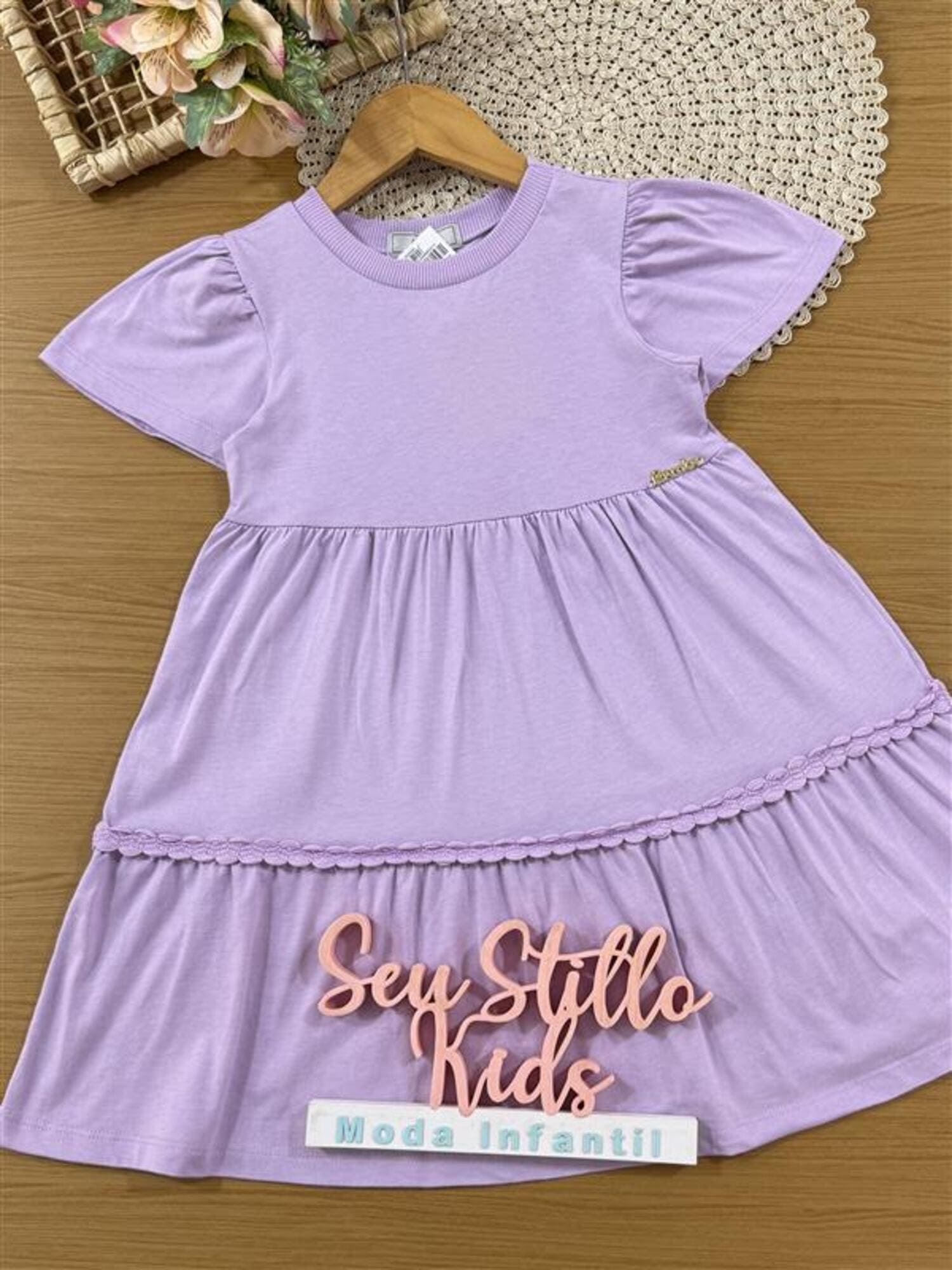 Vestido Infantil Bimbi Verão Lilás