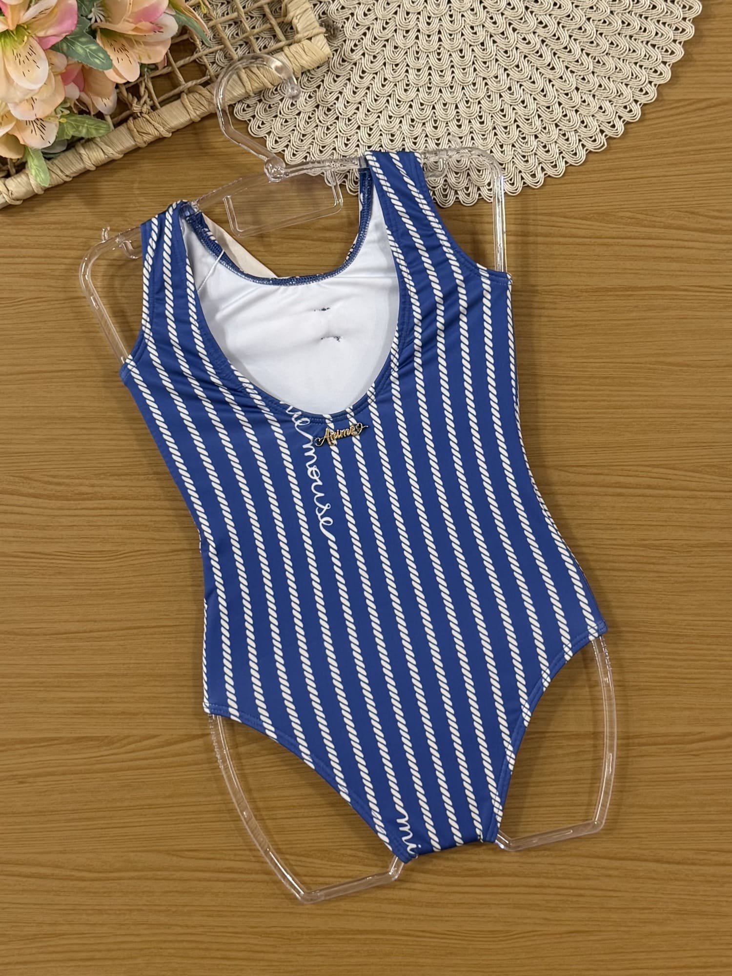 Maiô Infantil Animê Verão Azul Minnie Disney Disney