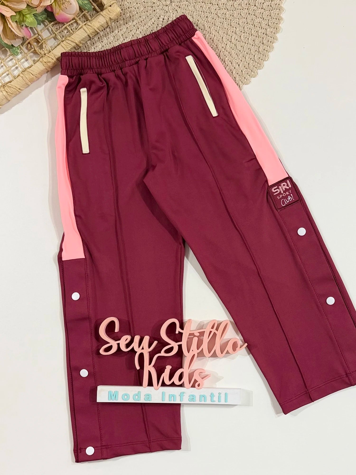 Calça Infantil Siri Kids Sport Térmica Bia Vinho 42630