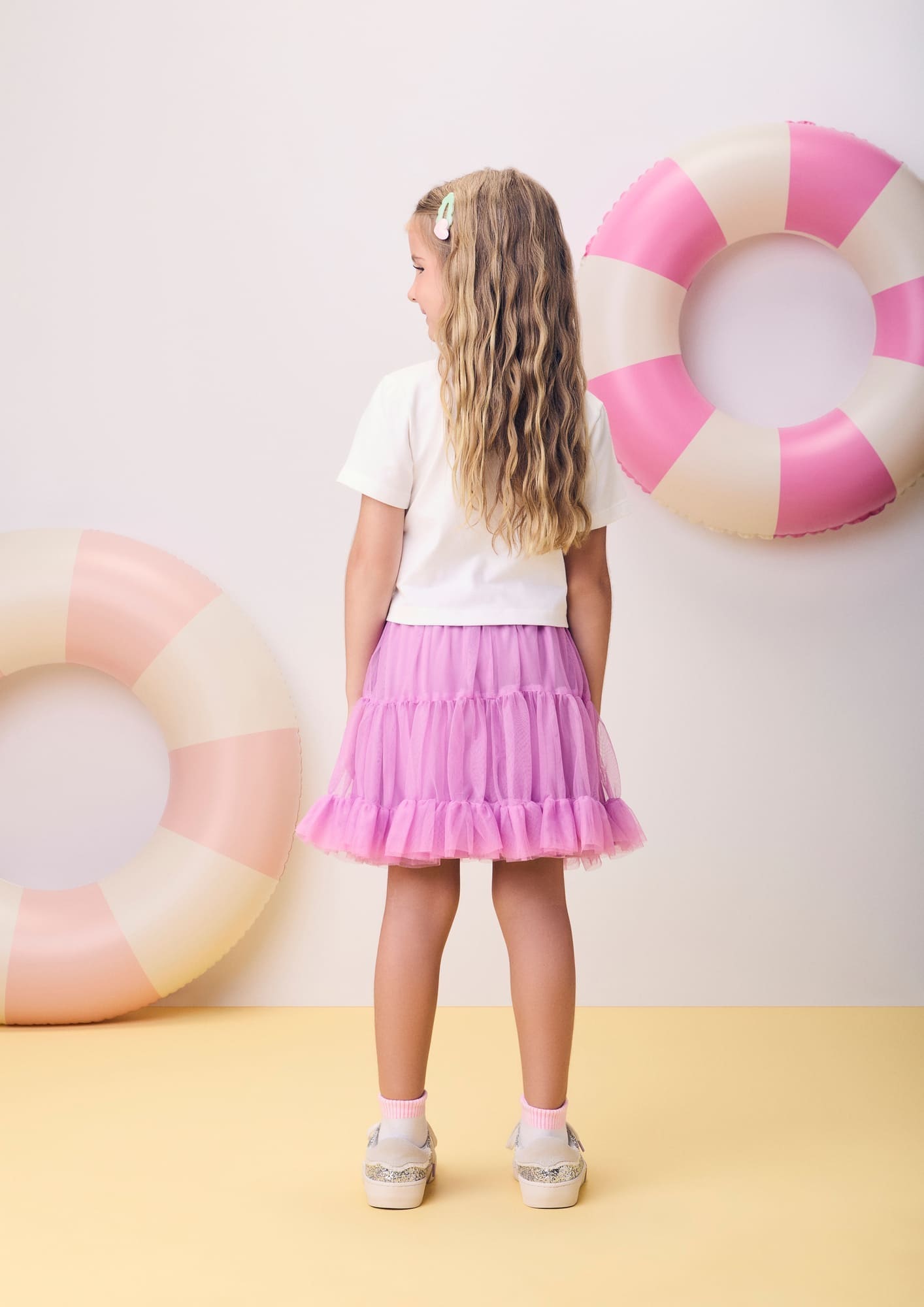 Blusa Infantil Momi Verão Branca Pequena Sereia Disney