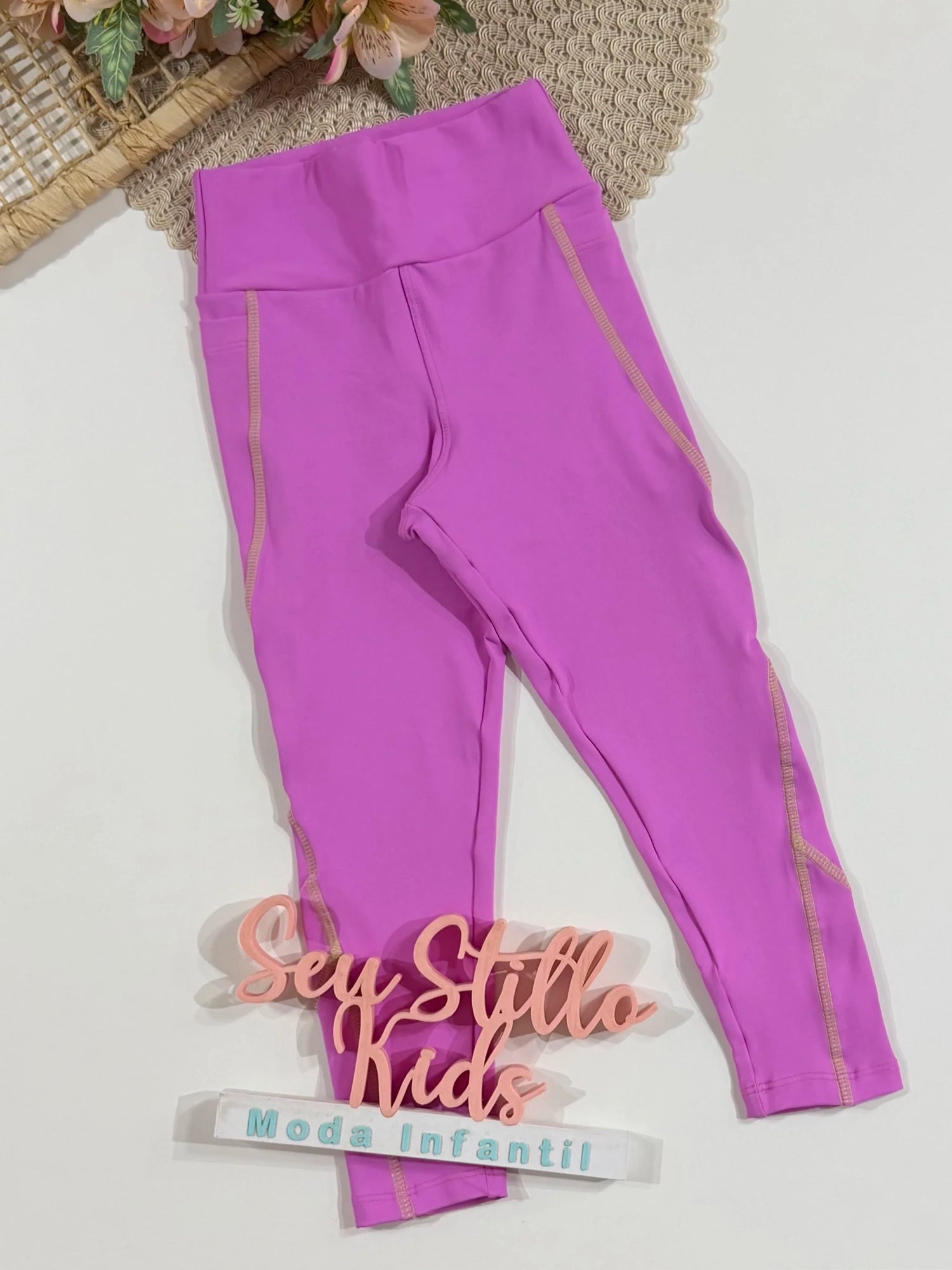 Calça Legging Infantil Siri Kids Sport Isa Rosa 42664