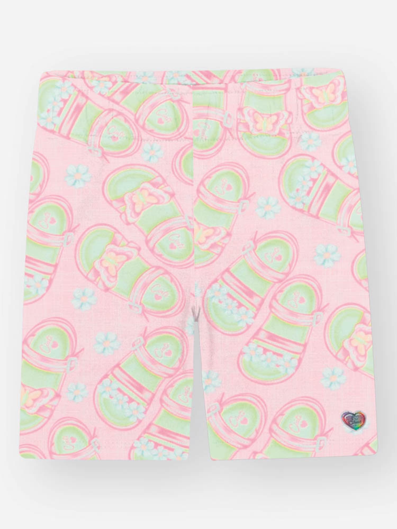 Conjunto Infantil Cinti Verão com Shorts Ciclista Rosa e Blusa Branca Enjoy