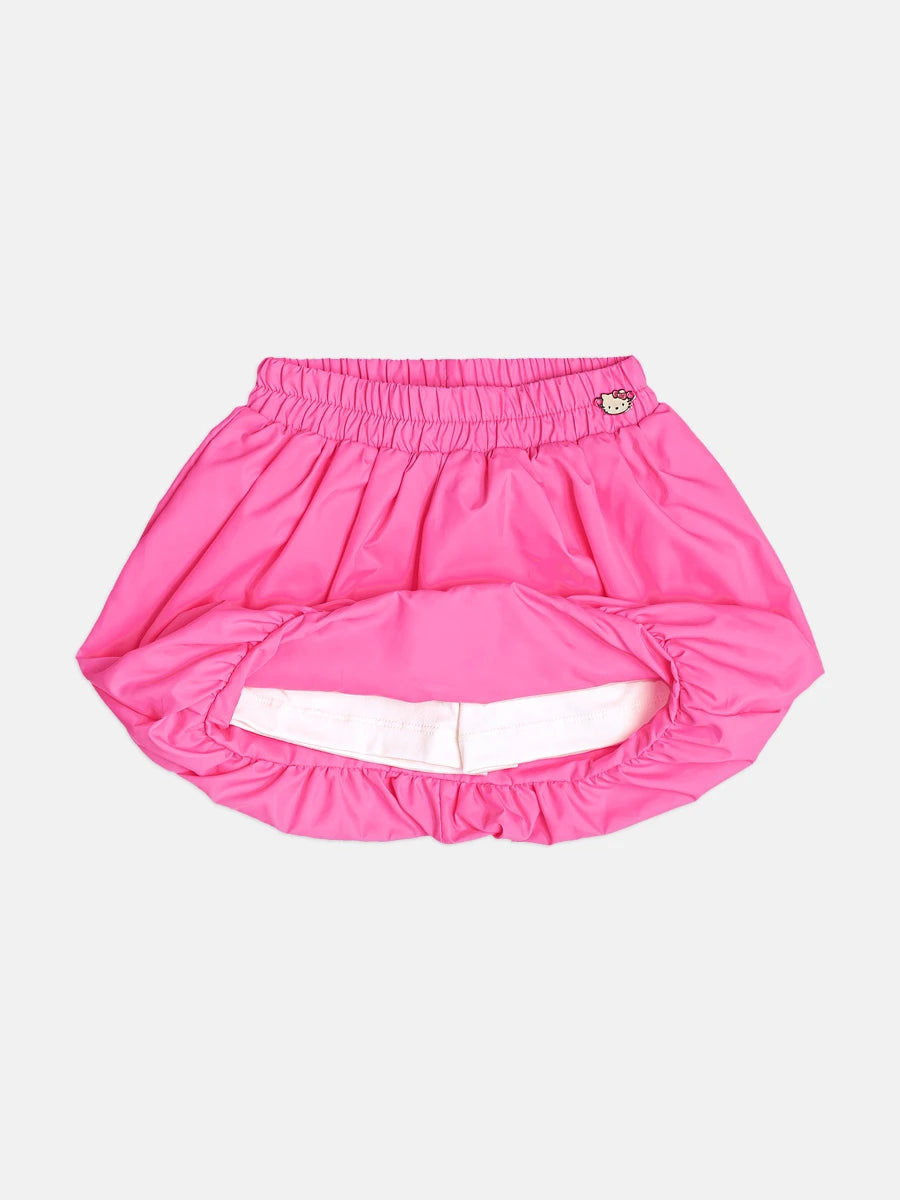 Conjunto Infantil Momi Inverno com Saia Rosa e Blusa Manga Longa Hello Kitty Fantastic