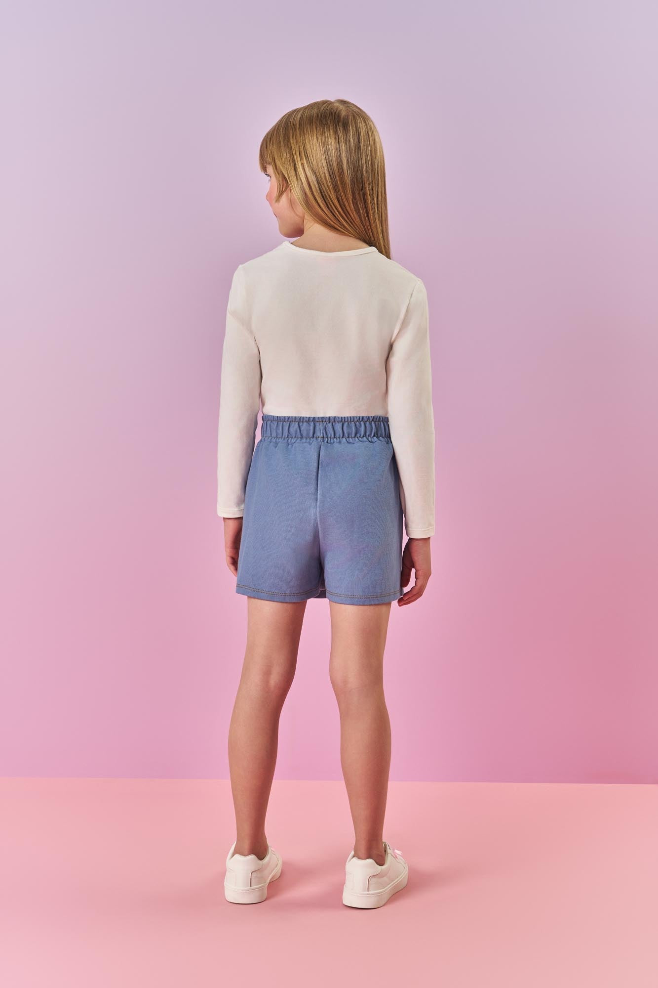Conjunto Infantil Cinti Inverno Shorts Saia e Blusa Off White Unicórnio