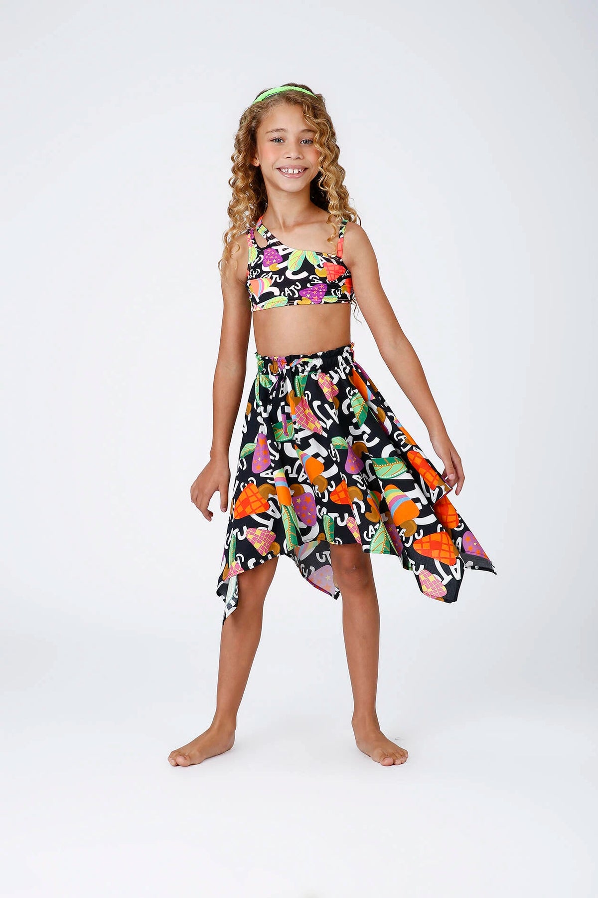 Saia Infantil Siri Kids Preto Daniela Caju 43009