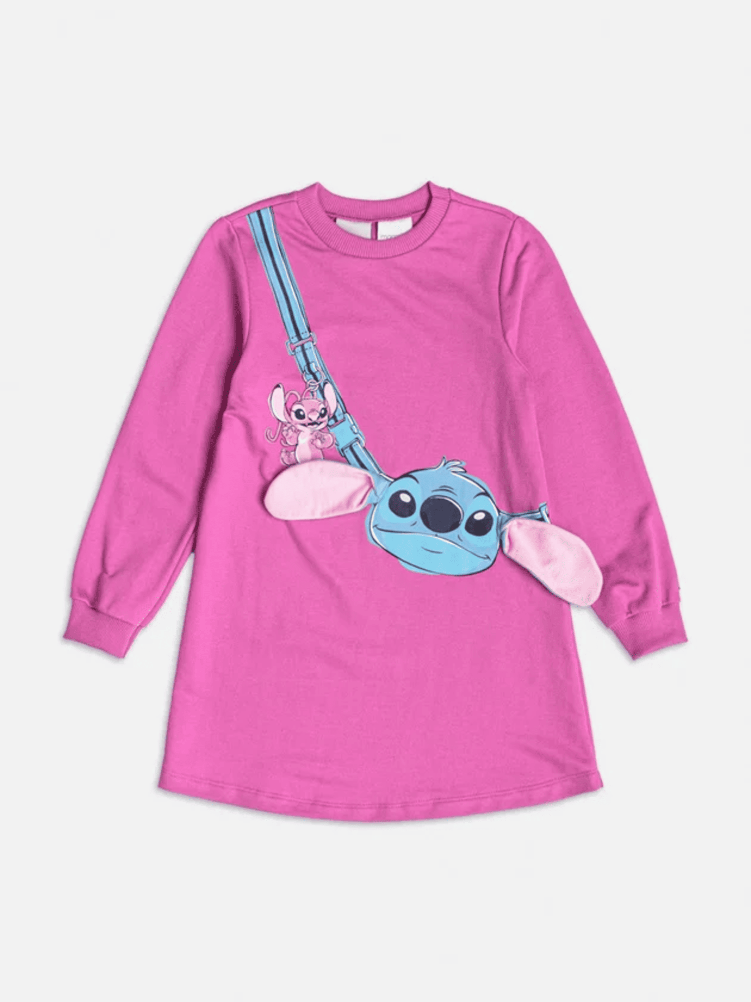 Vestido Infantil Momi Inverno Roxo Stitch Disney