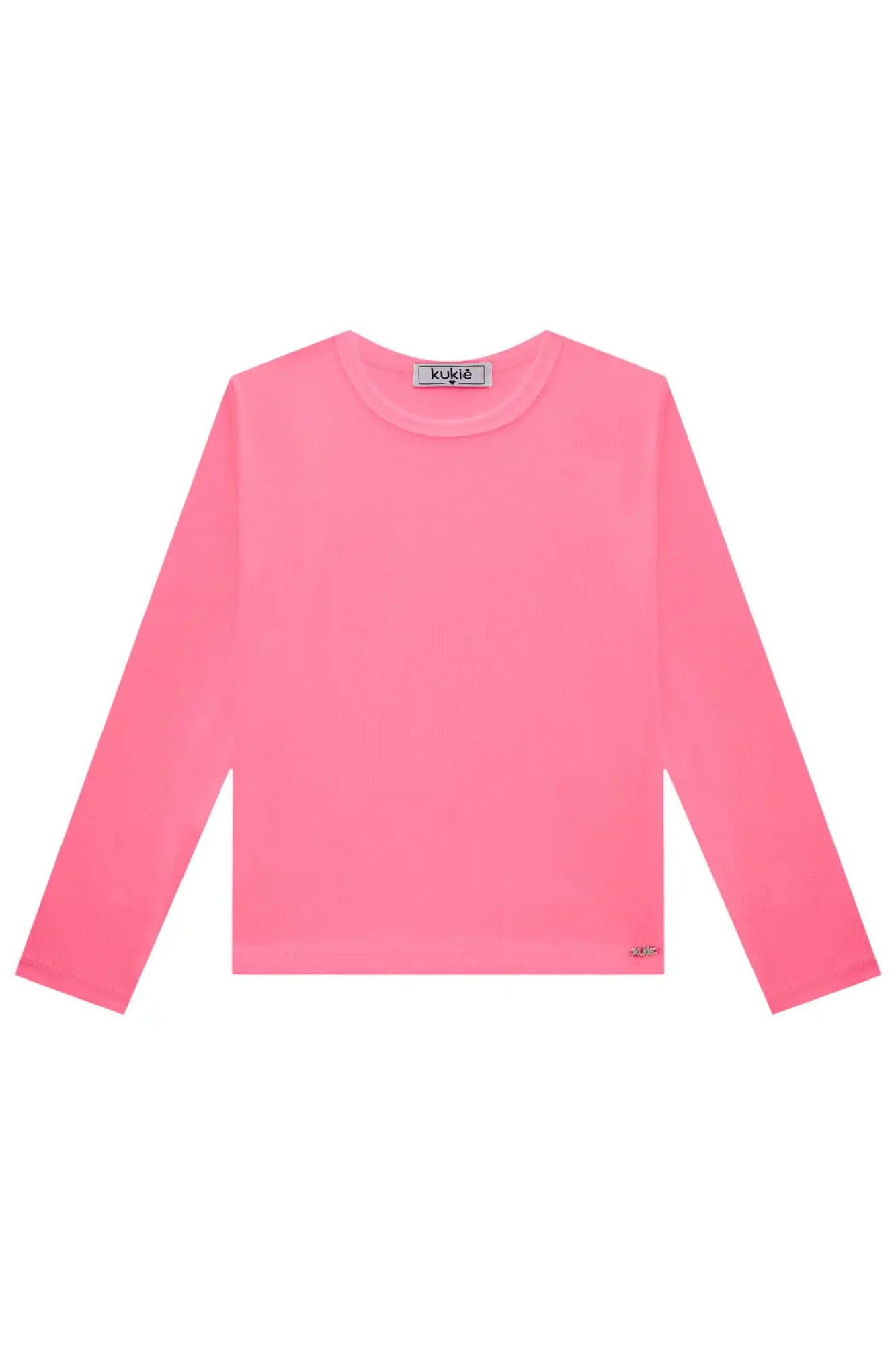 Blusa Infantil Kukie Inverno Canelada Rosa Neon