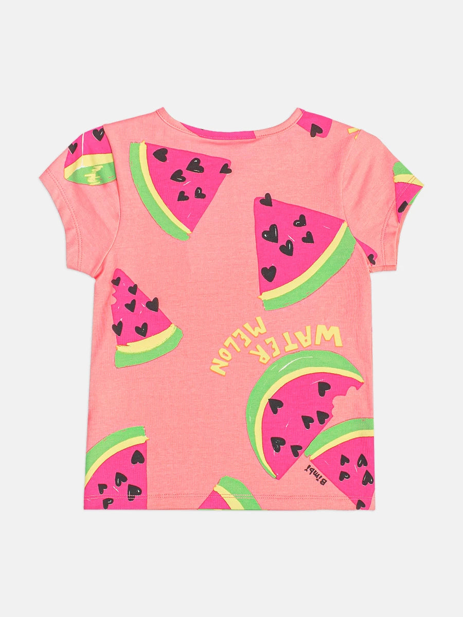 Blusa Infantil Menina Bimbi Rosa Melancia
