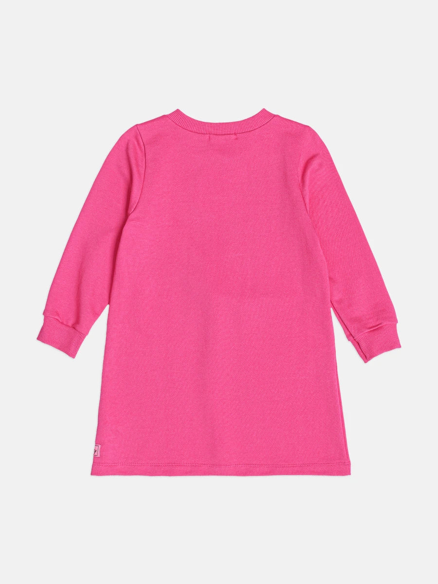 Vestido Infantil Momi Inverno Rosa Daisy Duck Lacinho Disney