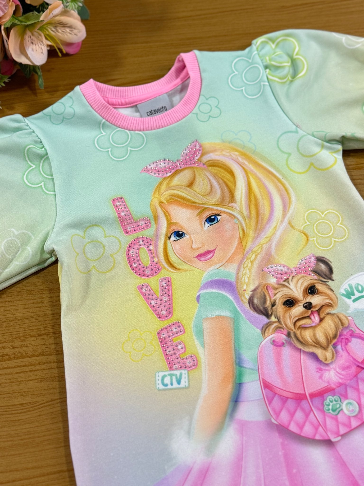 Vestido Infantil Catavento Verão Menina Love