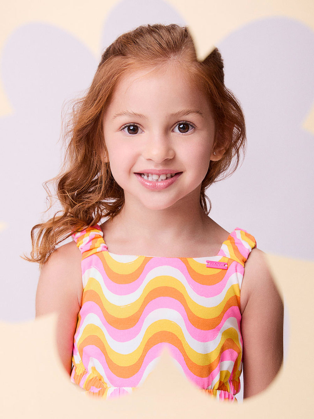 Vestido Infantil Momi Verão Ondinhas Coloridas