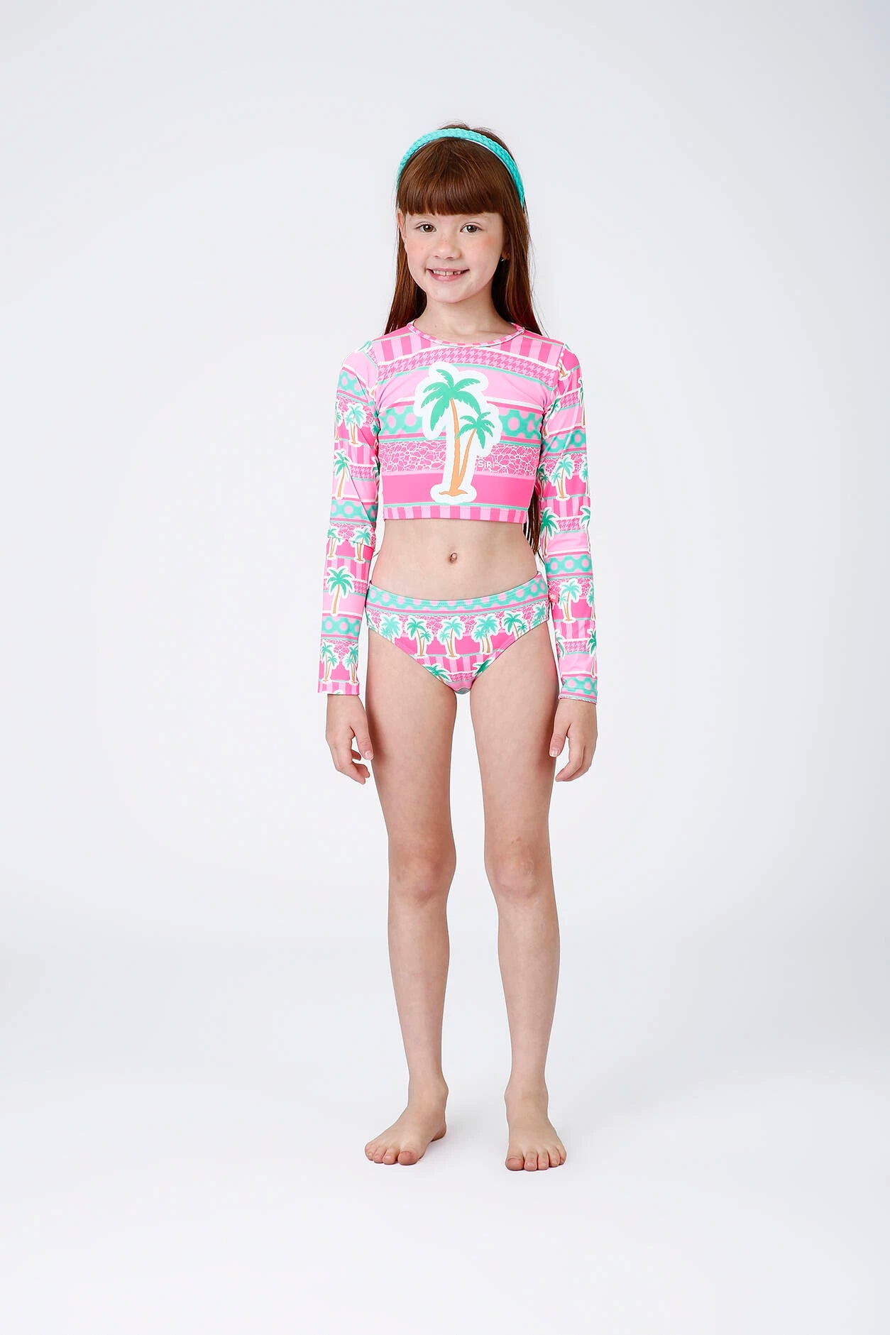 Biquíni Infantil Siri Kids Cropped Manga Rosa Lara Tropicandy 43237
