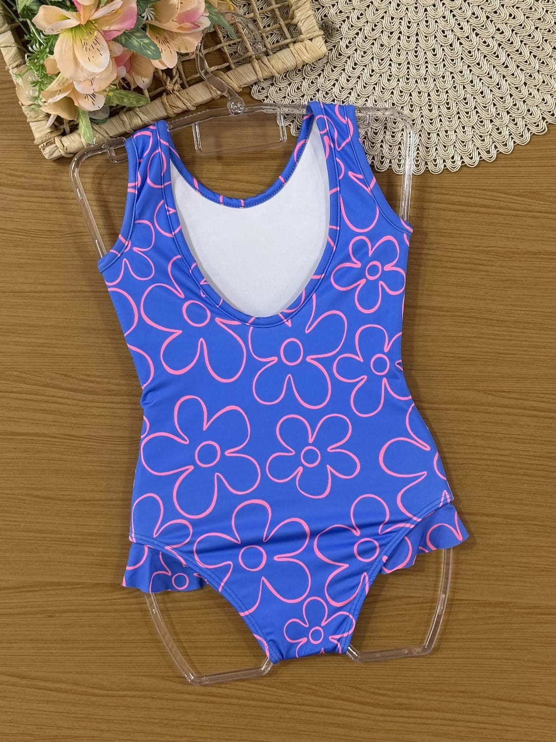 Maiô Infantil Animê Verão Azul Stitch Disney