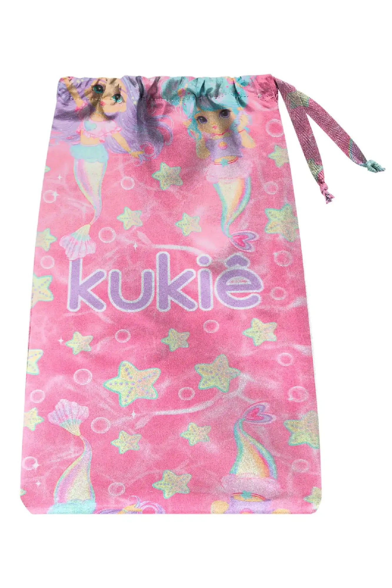 Chinelo Infantil Kukiê Rosa Sereia com Bolsinha