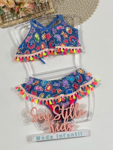 Biquíni Infantil Siri Kids Tamires Sea Jeans 43273