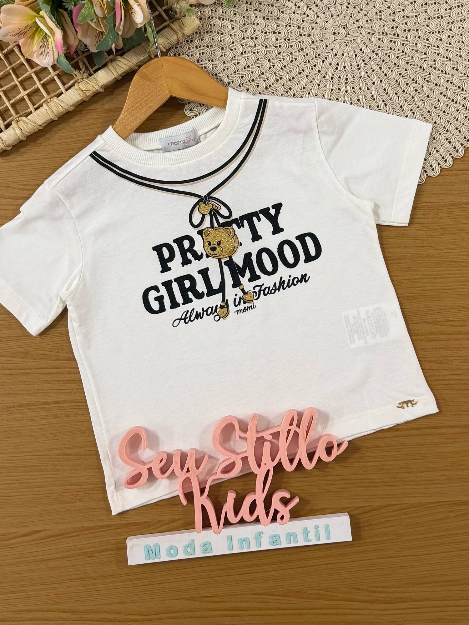 Blusa Infantil Momi Inverno Manga Curta Girl Mood