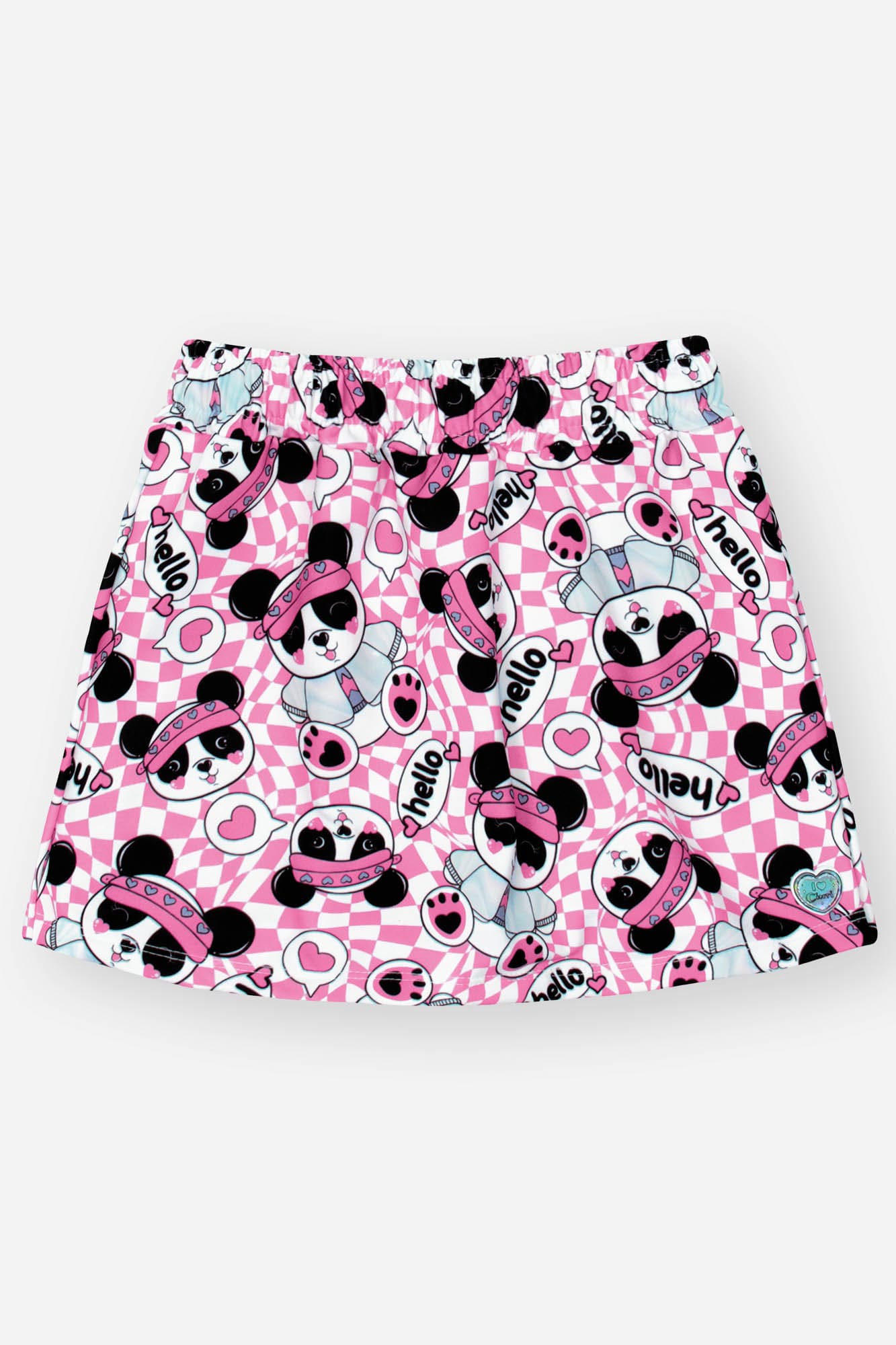Conjunto Infantil Cinti Inverno com Short Saia e Jaqueta Rosa Pandinha