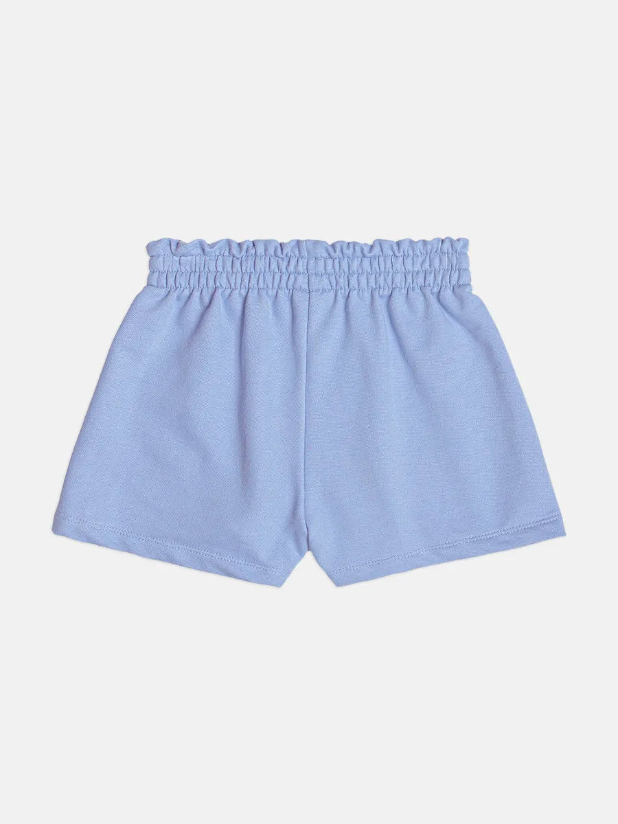 Shorts Infantil Menina Momi Azul com Strass