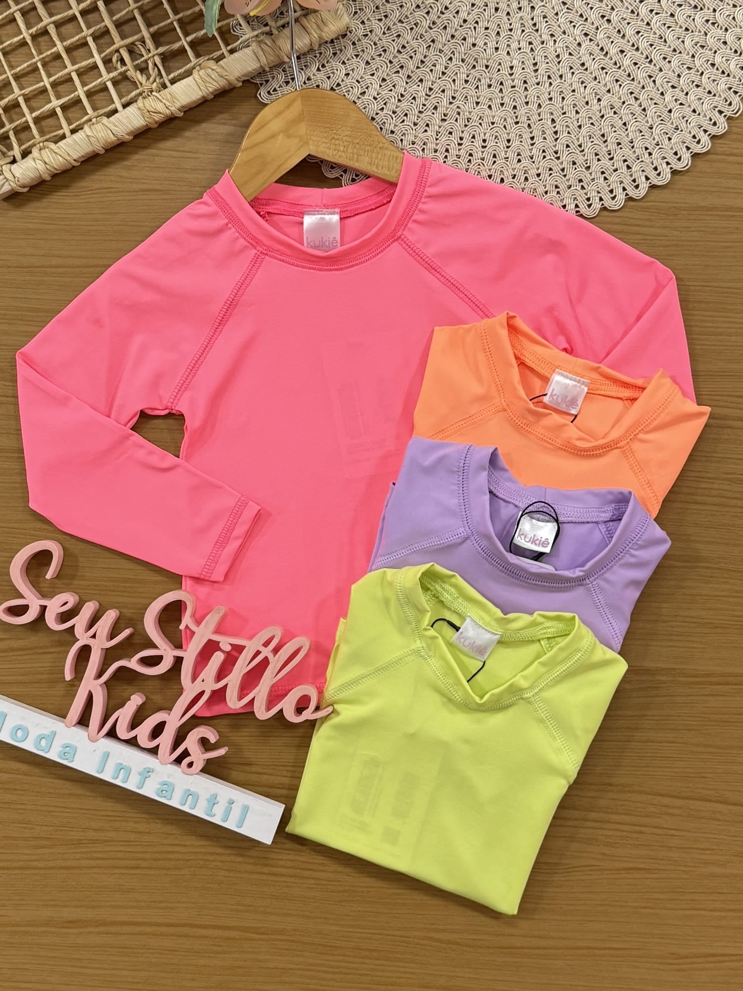 Blusa Infantil com Proteção Solar Kukiê Verão Amarelo