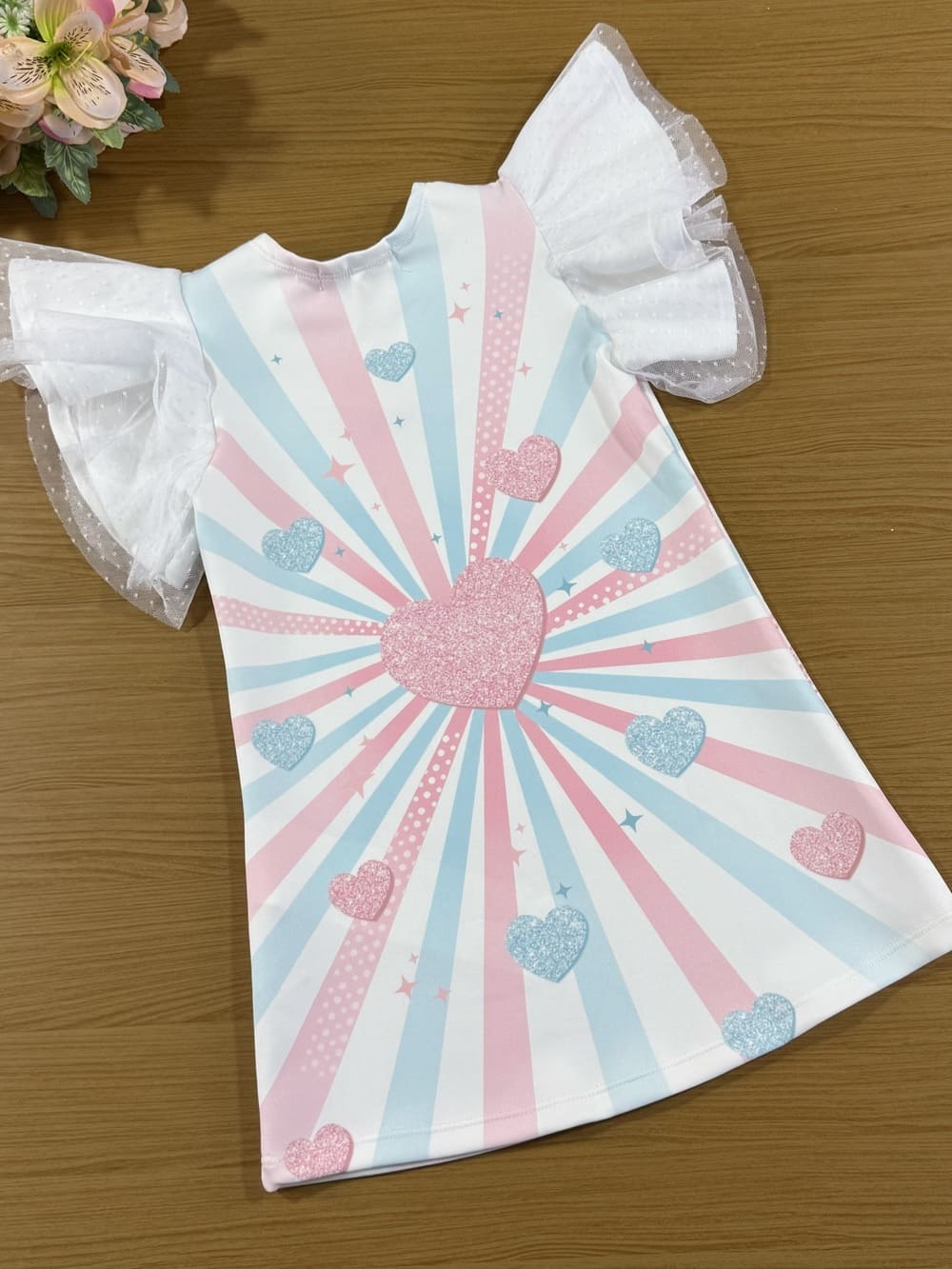 Vestido Infantil Kukie Verão Ursinha com Strass