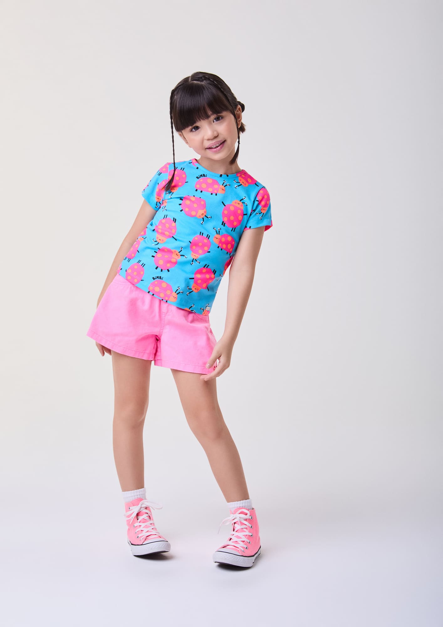 Blusa Infantil Bimbi Verão Azul Joaninha
