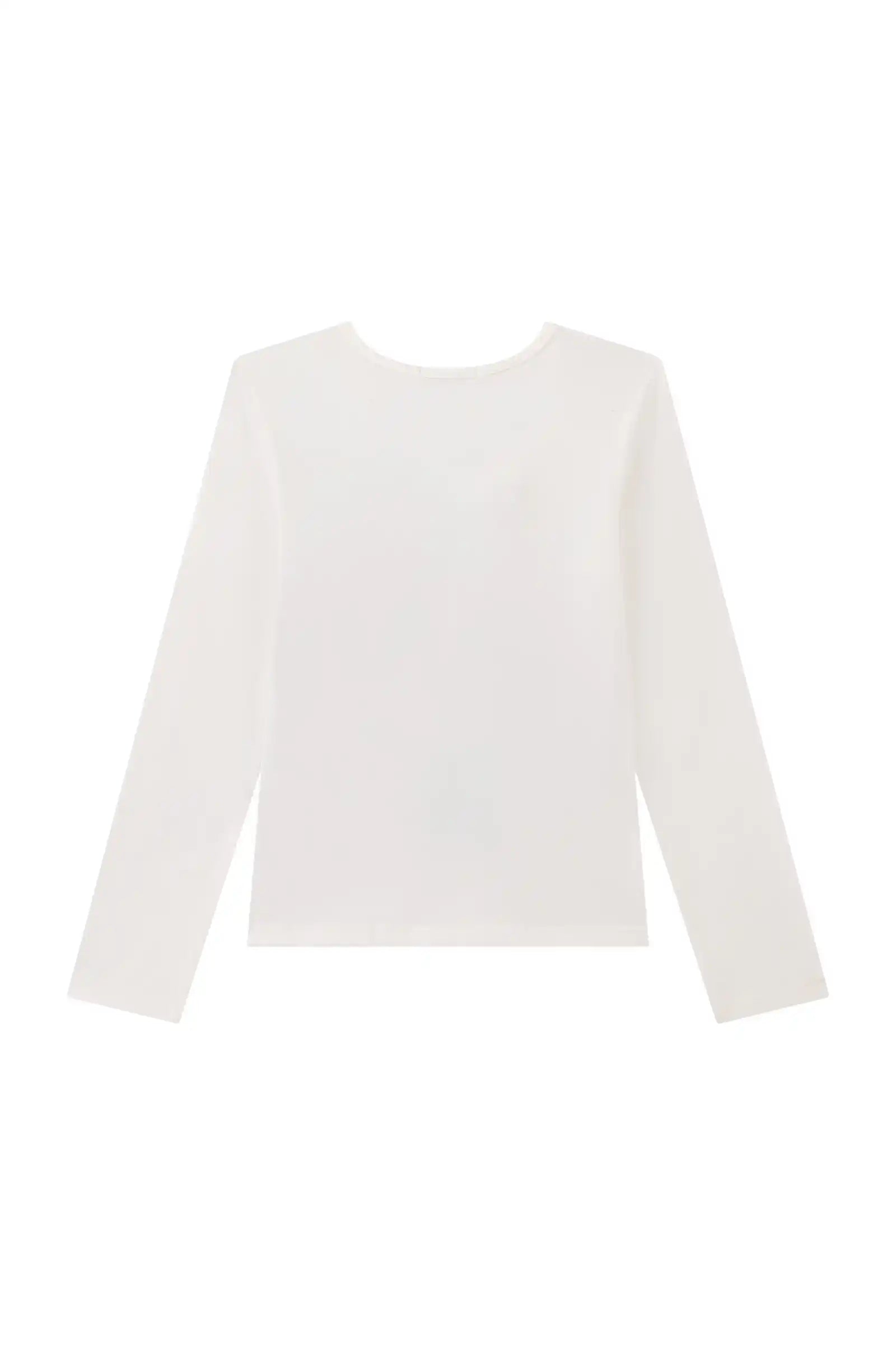 Blusa Infantil Kukiê Inverno Manga Longa Branca Menininha Esqui