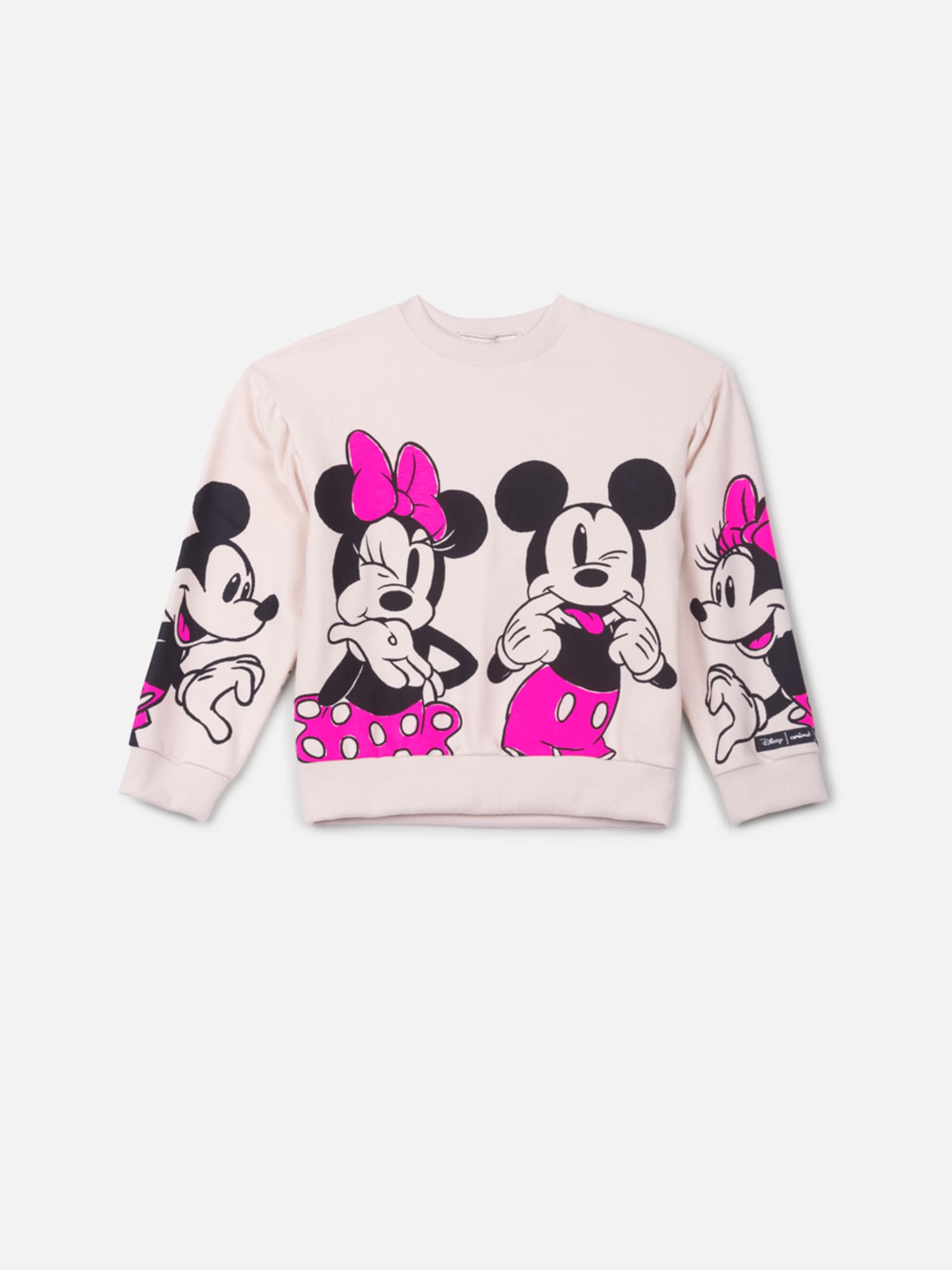 Casaco Infantil Animê Inverno Bege Minnie e Mickey Disney